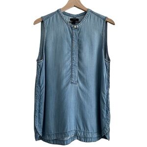J.CREW Lightweight Sleeveless Denim Shirt